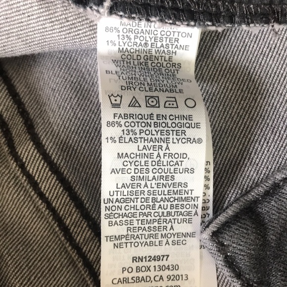 Prana London Jean Grey Denim Skinny Stretch Size 4 NWT - Picture 10 of 13